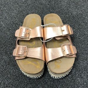 Sam Edelman Platform Sandals Rose Gold sz 10 NWT